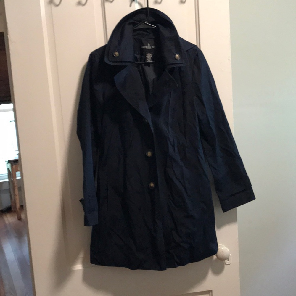 Navy rain coat